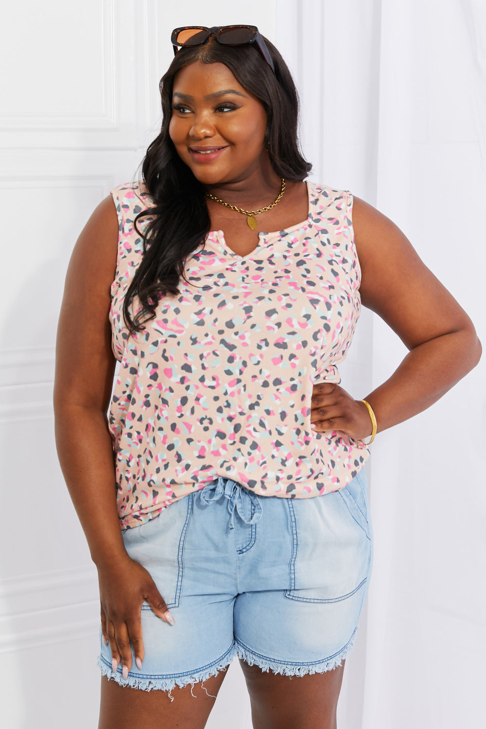 Surprise Party Sleeveless Top - Copper + Rose
