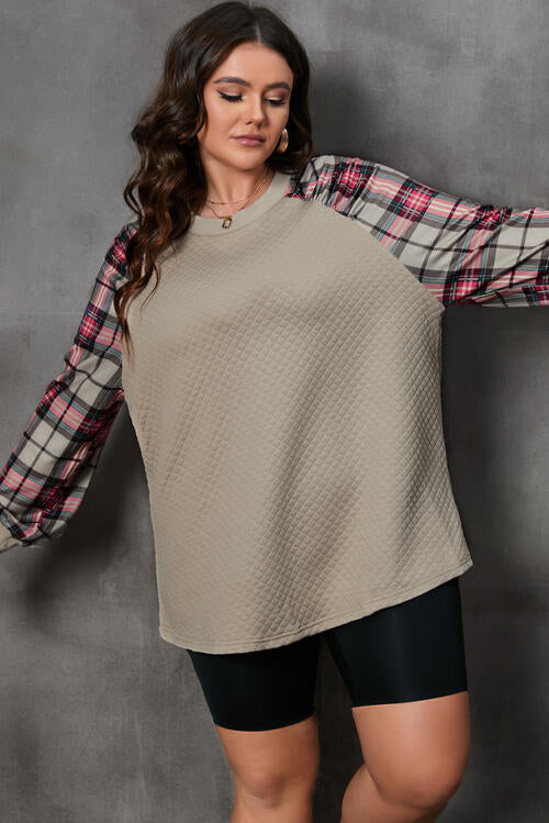 Plaid Perfection Long Sleeve Sweatshirt