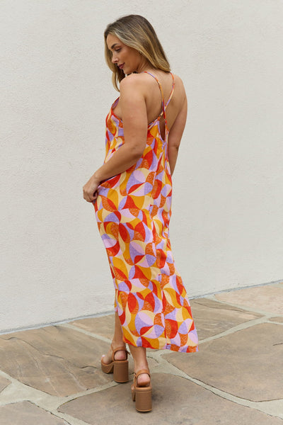 Geometric Summer Maxi Dress