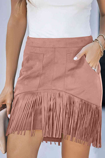 Sylvan Fringe Skirt with Pockets