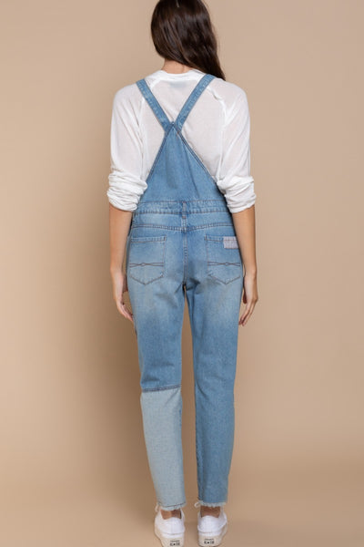 Stripe Fusion Denim Overalls