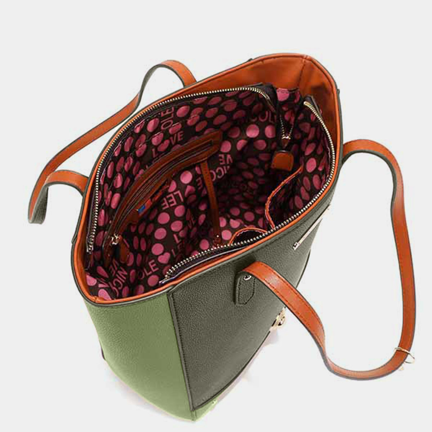 Nicole Lee USA Alluring Contrast Handbag Set