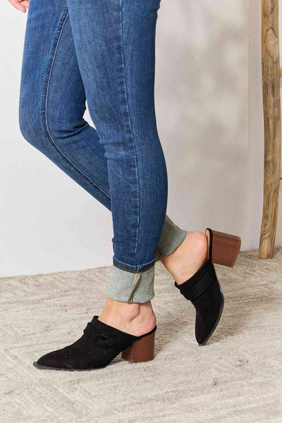 To The Point Braided Trim Mules