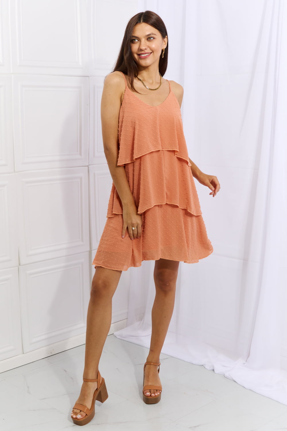 By The River Cami Dress in Sherbet