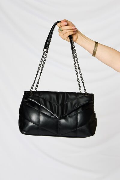 Greta Vegan Leather Handbag in Black or Beige