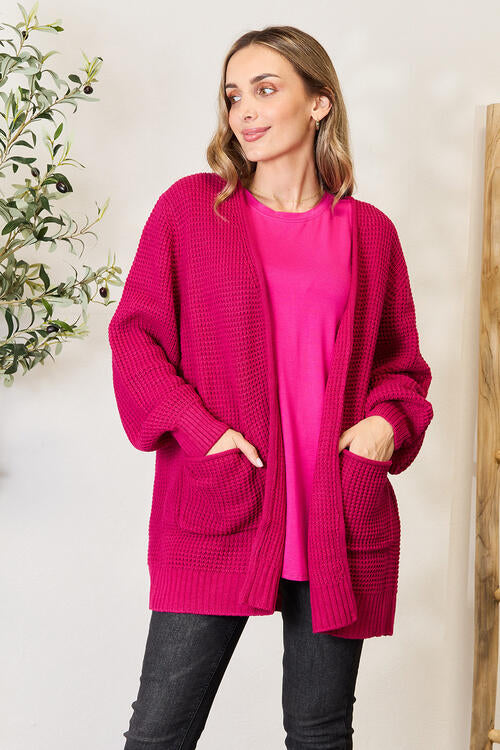 Nicely Done Cardigan in Deep Magenta