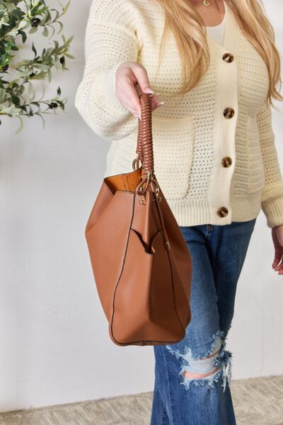 Karissa Vegan Leather Handbag with Pouch