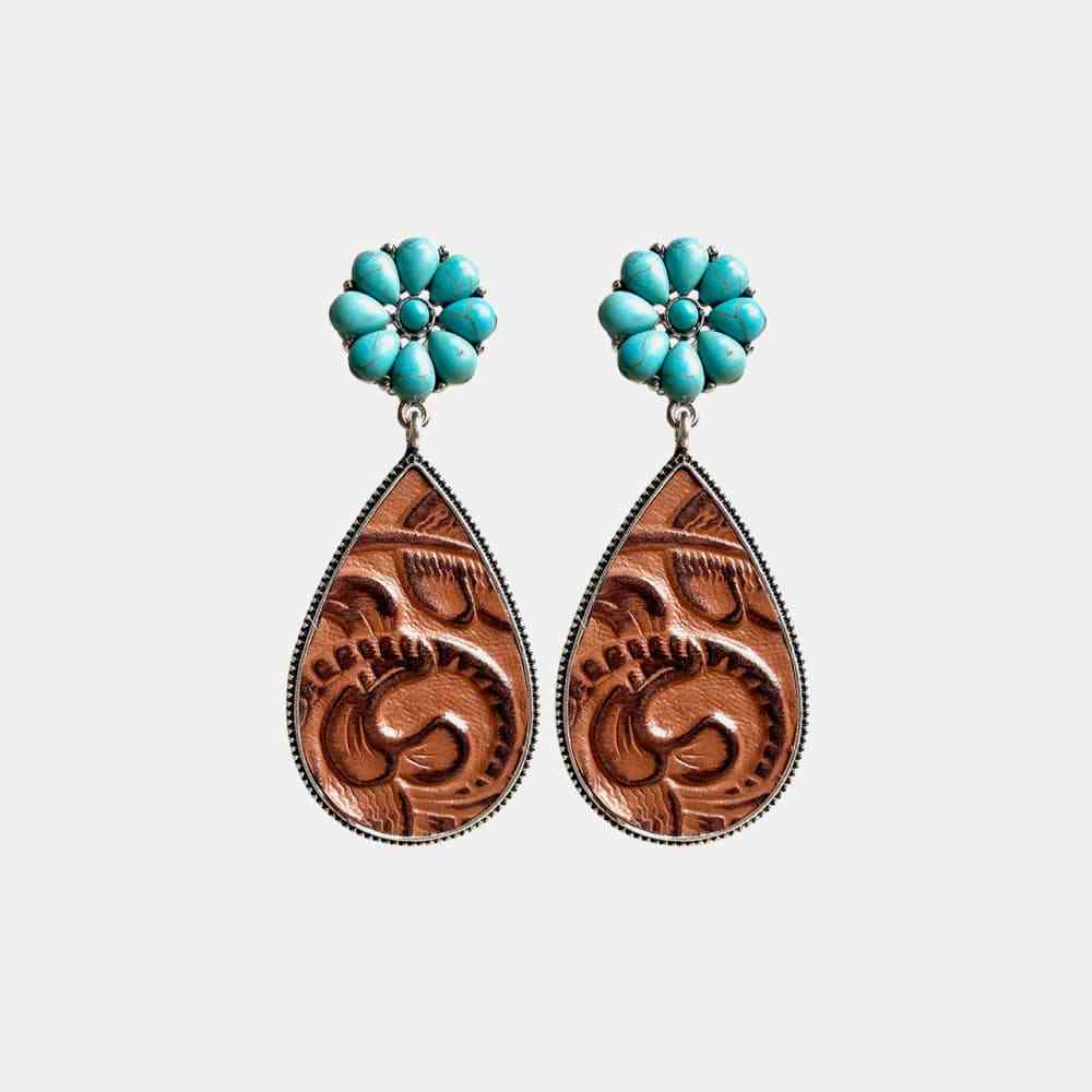 Lucky Turquoise Flower Earrings