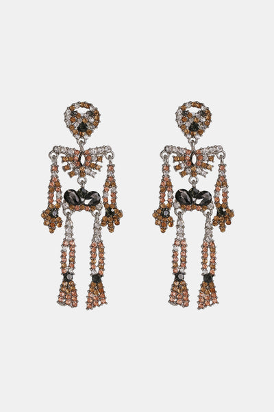Skeleton Glass Stone Earrings *FINAL SALE*