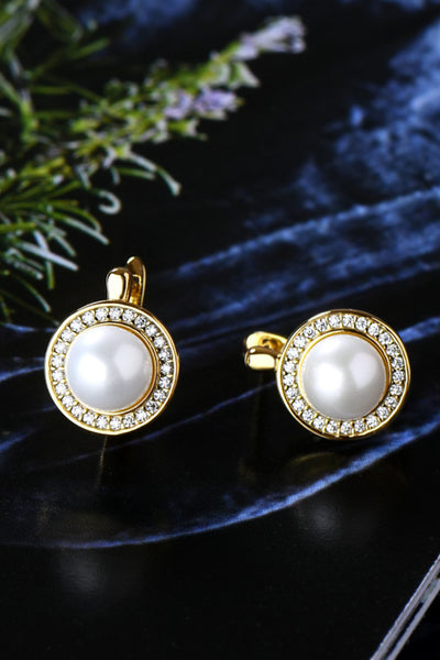Pearl + Moissanite 925 Sterling Silver Earrings *FINAL SALE*