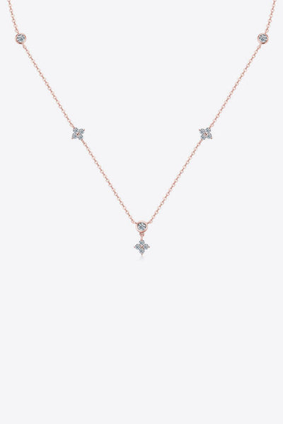 Cross My Heart Moissanite 925 Sterling Necklace (3 colors)