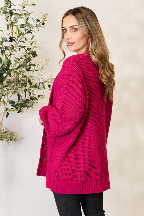 Nicely Done Cardigan in Deep Magenta