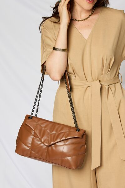 Greta Vegan Leather Handbag in Tan