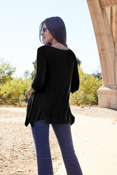 A Little Ruffle Pocketed T-Shirt