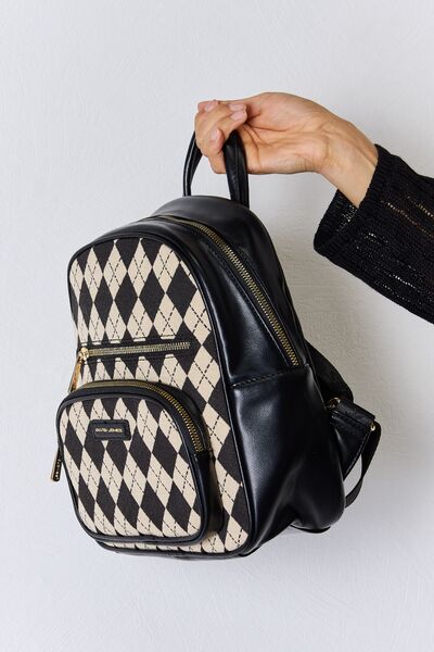 Argyle Chic Vegan Leather Backpack