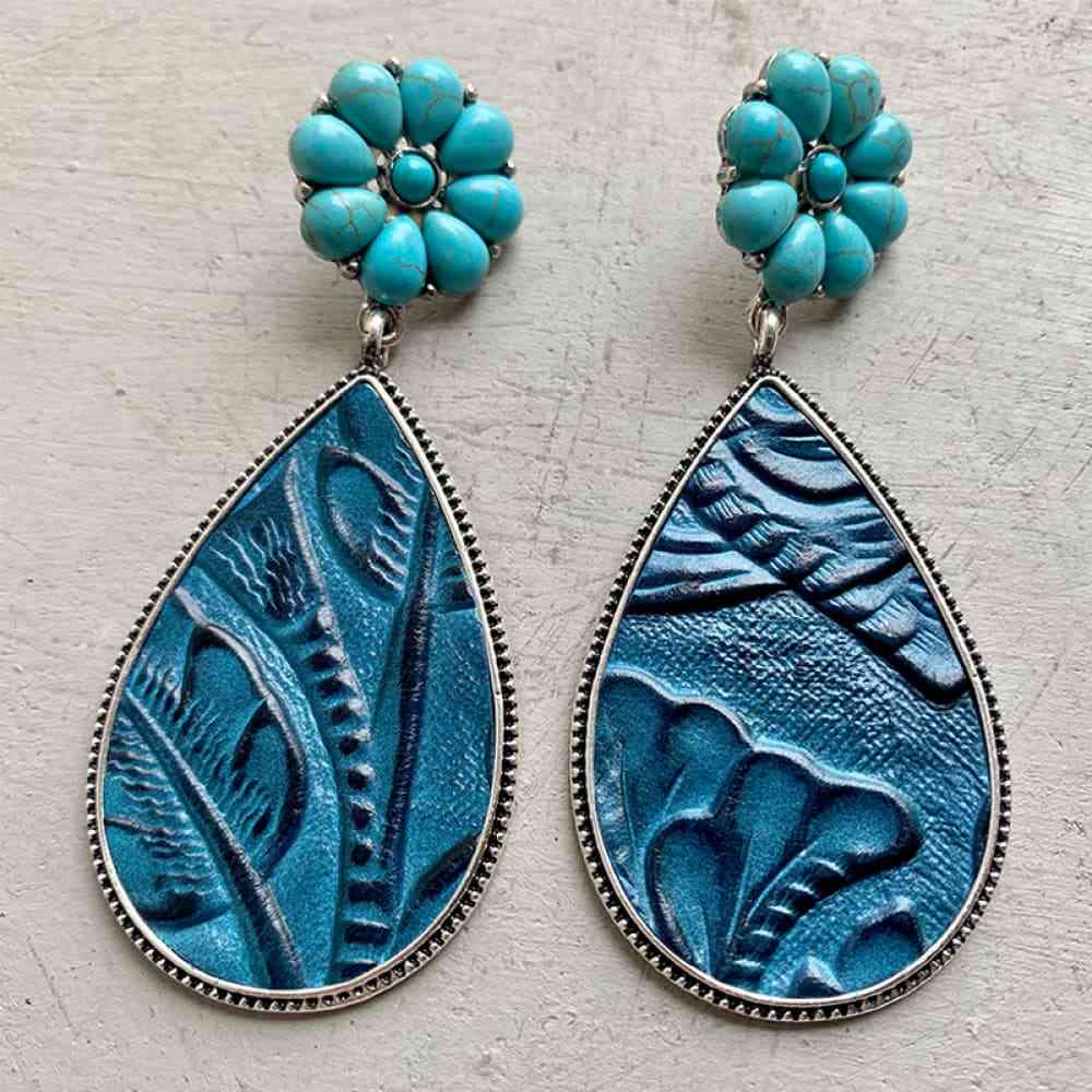 Lucky Turquoise Flower Earrings