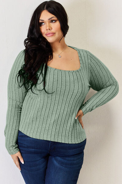 Classic Ribbed Long Sleeve Top *5 colors*