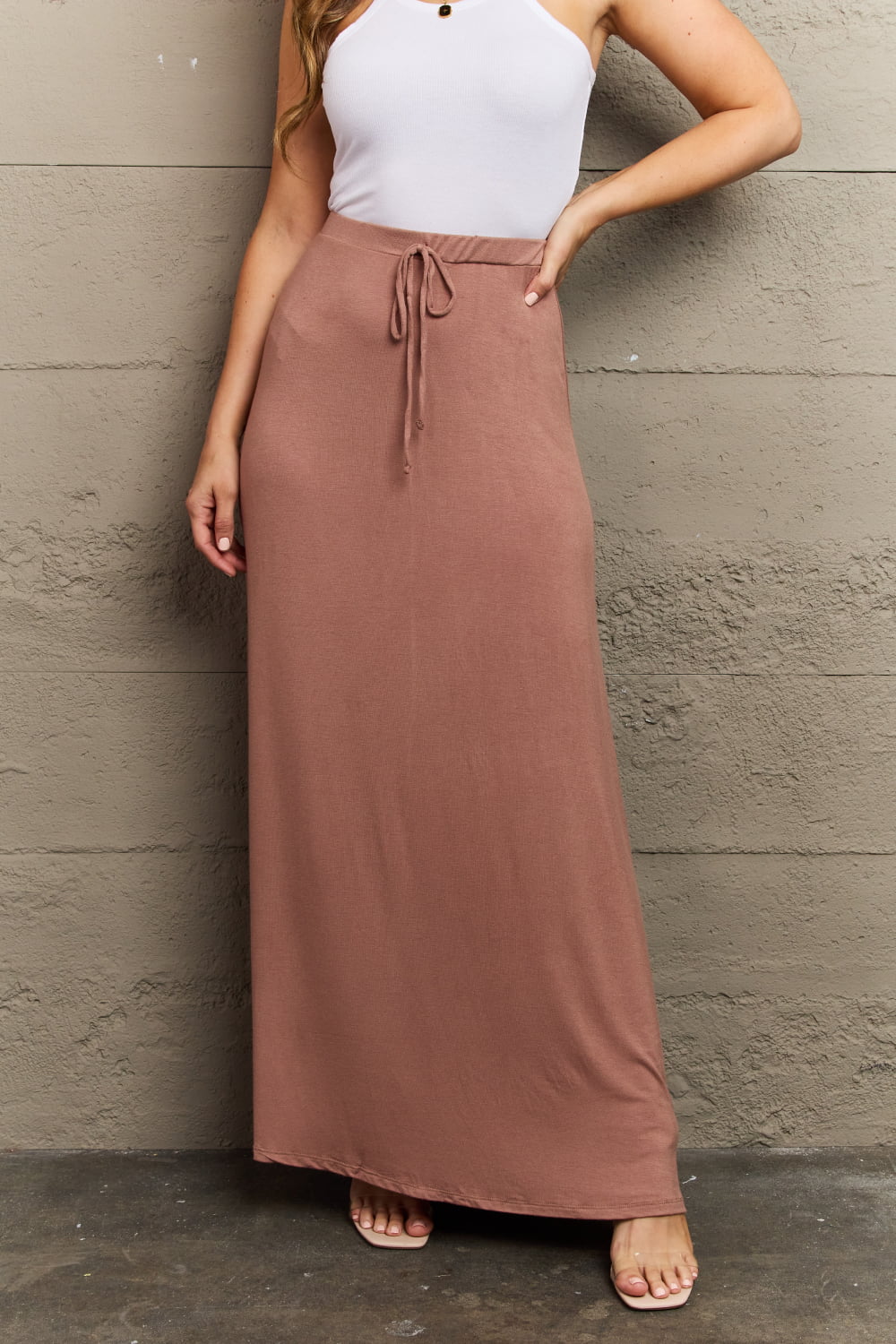 For The Day Maxi Skirt in Chocolate