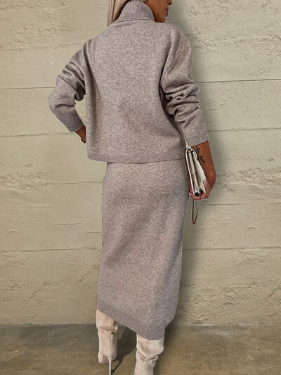 She's a Looker Turtleneck Sweater and Midi Dress Sweater Set