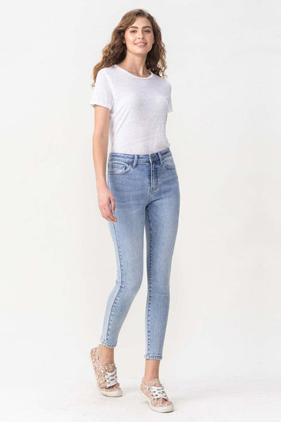 Loveret Talia Crop Skinny Jeans - Copper + Rose