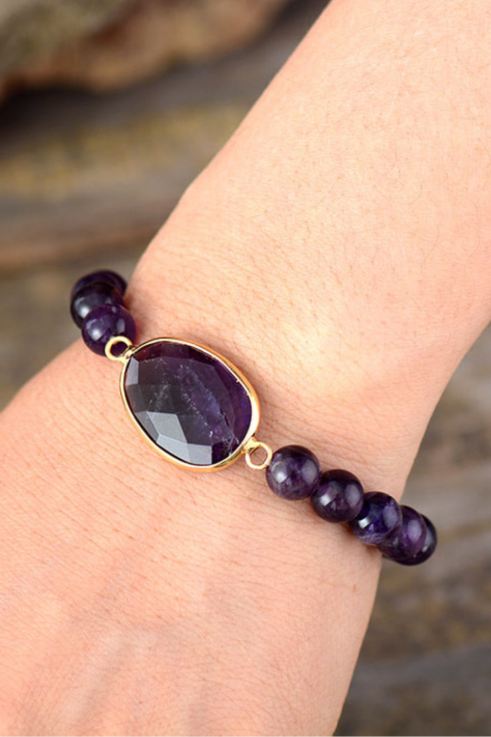 Handmade Amethyst Beaded Bracelet *FINAL SALE*