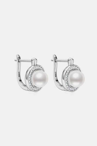 Pearl + Moissanite 925 Sterling Silver Earrings *FINAL SALE*