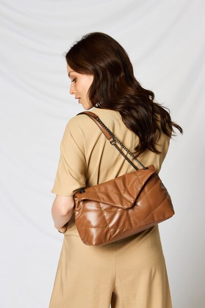 Greta Vegan Leather Handbag in Tan