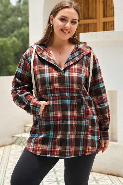 Pretty in Plaid Hoodie - Plus