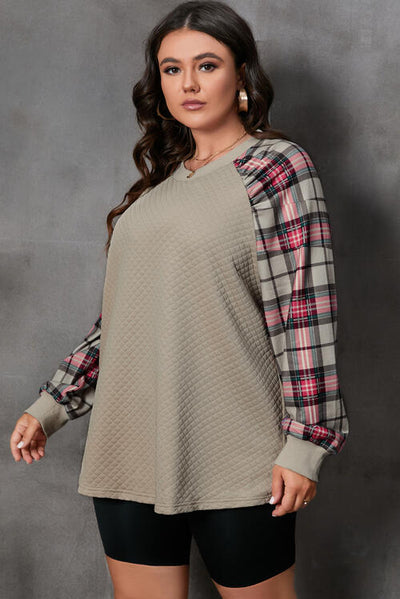 Plaid Perfection Long Sleeve Sweatshirt