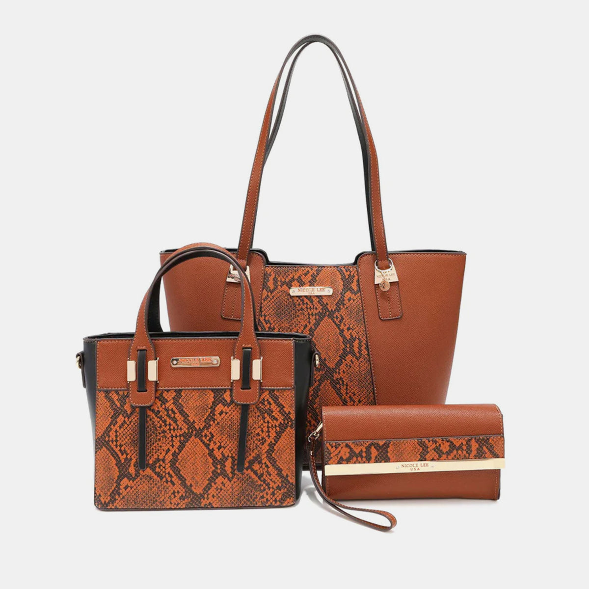 Nicole Lee USA Serpiente Handbag Set *4 colors*