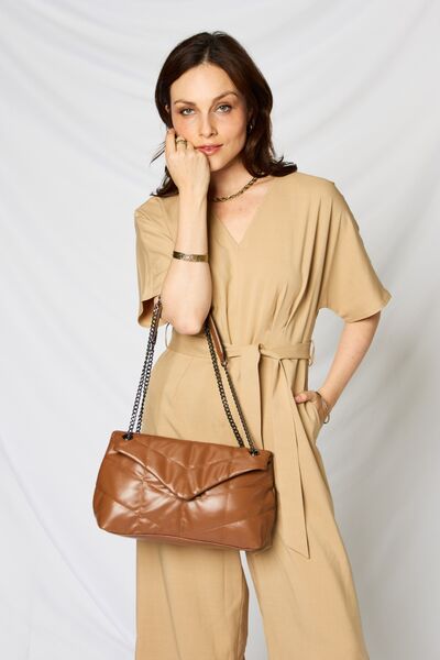 Greta Vegan Leather Handbag in Tan