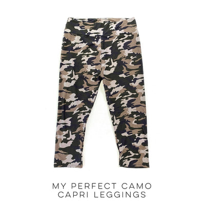 My Perfect Camo Capri Leggings - Copper + Rose
