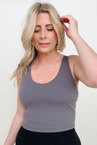 11 Colors - FawnFit Short Lift Tank 2.0 with Built-in Bra - Copper + Rose